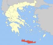 Creta sulla mappa del mondo