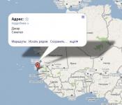 Senegal na mapi svijeta